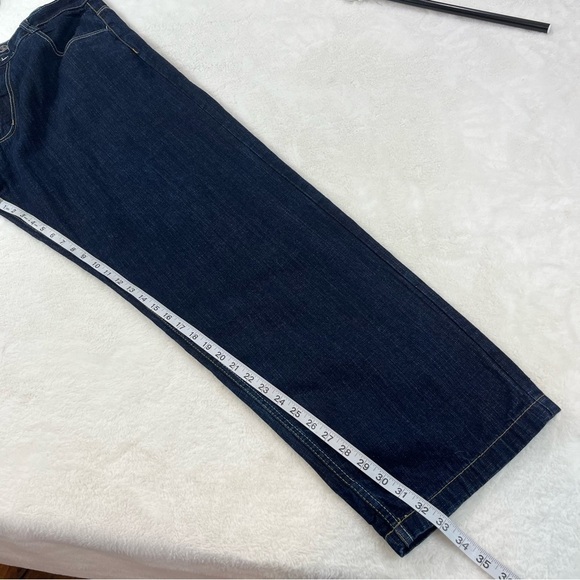 VTG EVOLUTION in Design Jeans Men 40X33 Blue Gold Pocket Embroidery Wide Leg Y2K - Picture 12 of 13